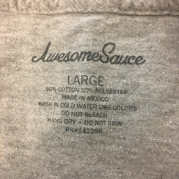 Awesome Sauce Women's Gray Large Short Sleeve Shirt Floral Penguin Chill Out - Picture 5 of 7